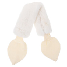 1Pc Durable Plush Children Scarf Beige Winter Kids Cross Neck Warmer