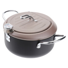 Japanese Style Deep Frying Pot 20cm With Thermometer And Oil Filter