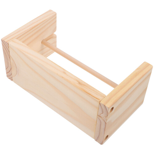 1 Set Rotatable Wooden Bobbin Spool Thread Dispenser Rack