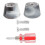 One Set Double-Row Roller Skate Toe Stops Brake Jam Plugs With Tools 4