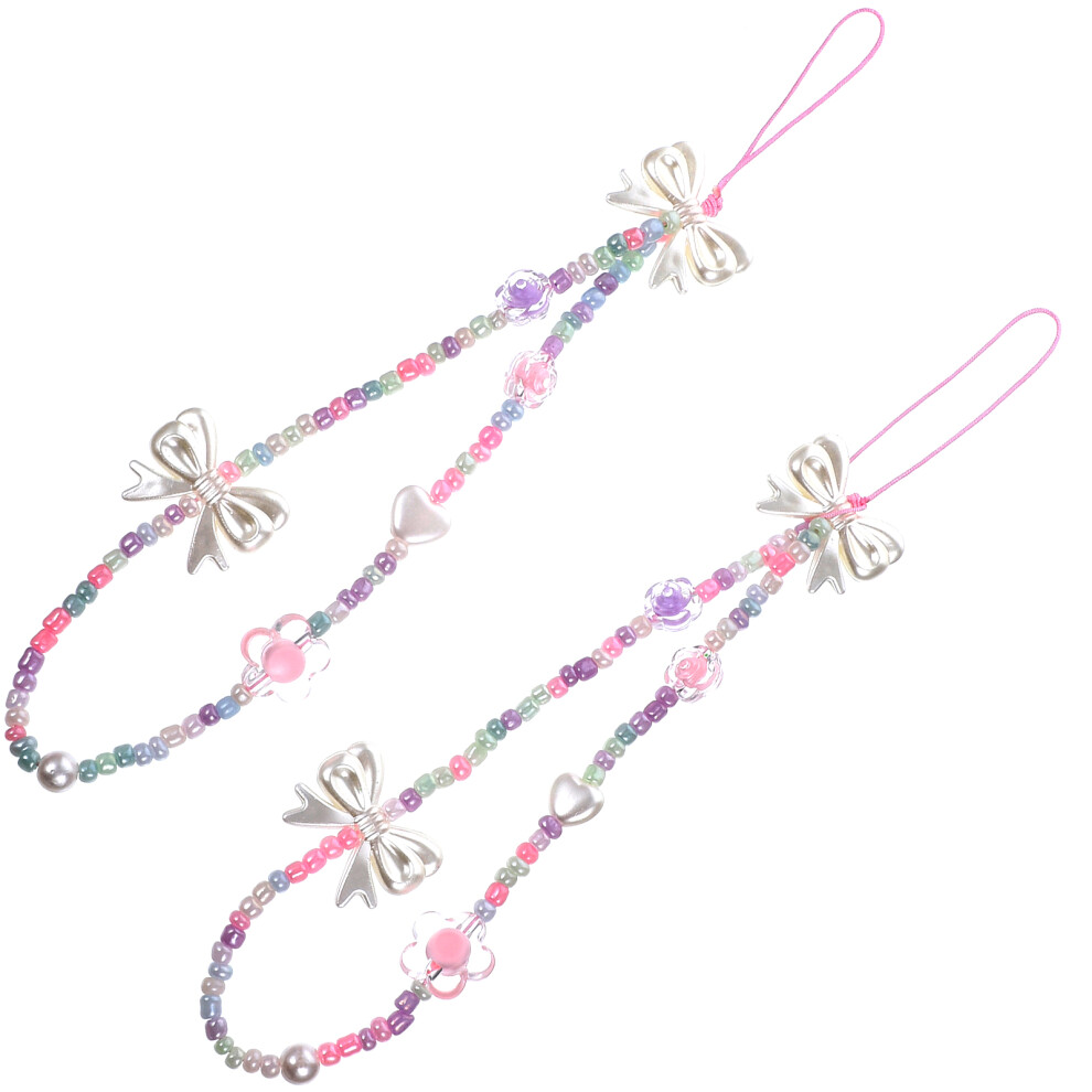 4 Pcs Beaded Wrist Ropes For Phone Decoration And Hanging 033200769880