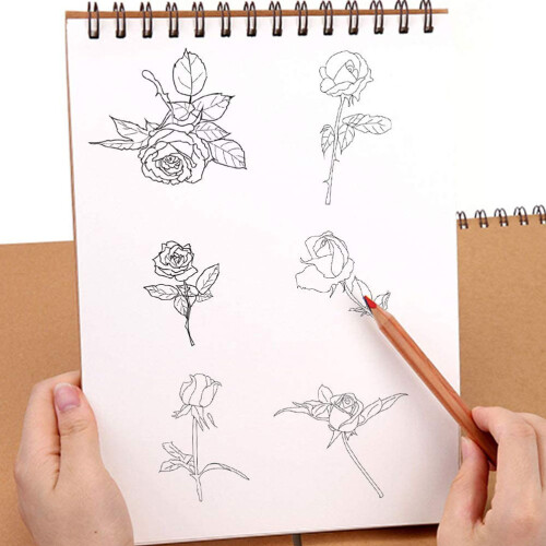 2Pcs Coil Spiral A4 Notepad Notebook Drawing Pad 2