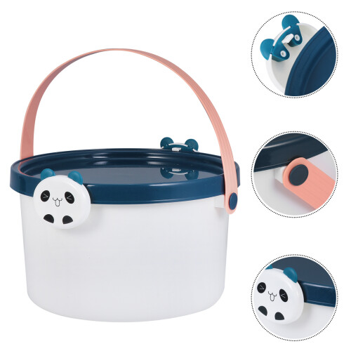 Desktop Storage Box With Lid For Toys And Sundries Panda Pattern