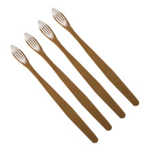 8 Pcs Bamboo Toothbrushes For Travel Home College Use White