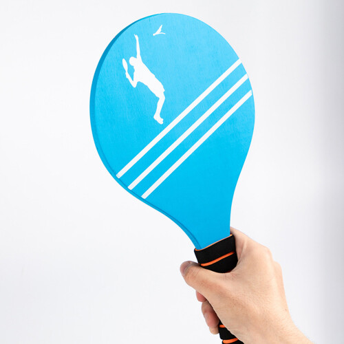 Parent-Child Solid Wood Badminton Racket Set With Shuttlecocks And Bag 2