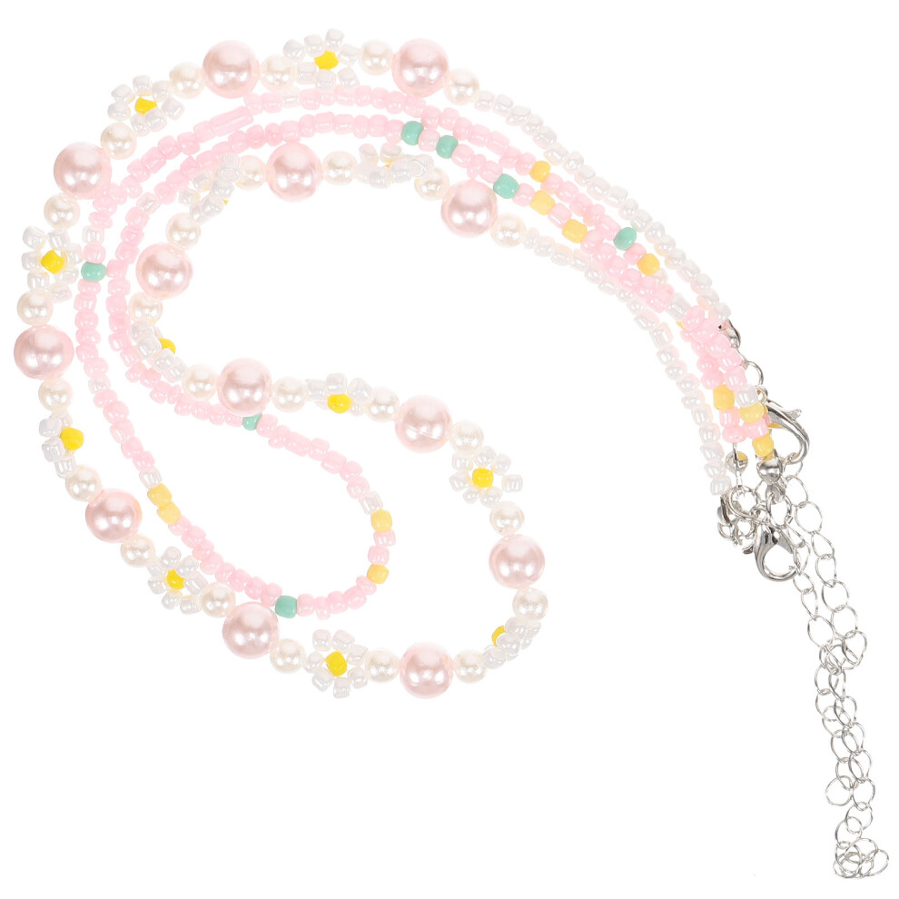 Photos - Other Jewellery 3 Sets Beaded Necklace Women Layered Choker All Match