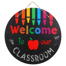 Klasbord Welkomsschild Met Schoolterugkeer Decor