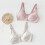 Grey Plaid Front Button Nursing Bra Seamless Lace Breathable Maternity 95B 10