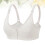 Grey Plaid Front Button Nursing Bra Seamless Lace Breathable Maternity 95B 6