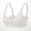 Grey Plaid Front Button Nursing Bra Seamless Lace Breathable Maternity 95B 9