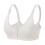 Grey Plaid Front Button Nursing Bra Seamless Lace Breathable Maternity 95B 1