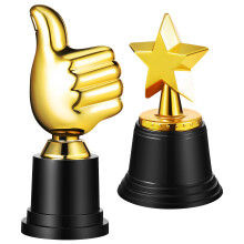 8Pcs Star and Thumbs Up Trophy Cups Plastic Party Competition Awards
