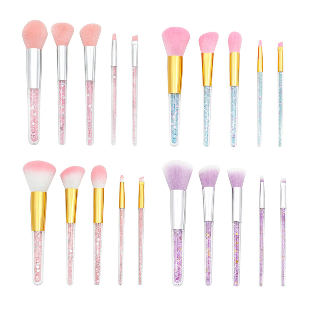 Vaguelly 10 Pcs Makeup Brushes Kit For Liquid Foundation Powder Eyebrow