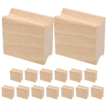 15Pcs Blank Wood Carving Stamps For Diy Scrapbooking And Crafting