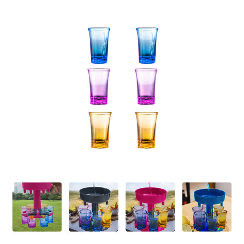6Pcs Whiskey Cup Acrylic Drinking Cup Beverage Spirit Cup 2