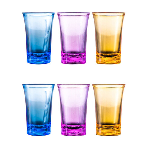 6Pcs Whiskey Cup Acrylic Drinking Cup Beverage Spirit Cup