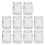 10Pcs Heart Pattern Glass Pudding Cups Jelly Bottles Yogurt Containers 6