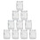 10Pcs Heart Pattern Glass Pudding Cups Jelly Bottles Yogurt Containers 1