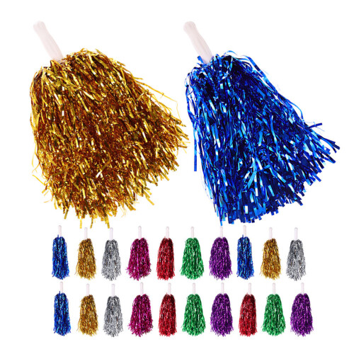 84Pcs Cheerleading Pom Poms Assorted Colors Plastic Handheld for Dance 2