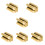6 Pcs Professional Eyebrow Pencil Sharpener Four Sides Golden 11