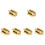 6 Pcs Professional Eyebrow Pencil Sharpener Four Sides Golden 5