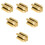 6 Pcs Professional Eyebrow Pencil Sharpener Four Sides Golden 8