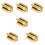 6 Pcs Professional Eyebrow Pencil Sharpener Four Sides Golden 10