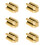 6 Pcs Professional Eyebrow Pencil Sharpener Four Sides Golden 7