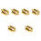 6 Pcs Professional Eyebrow Pencil Sharpener Four Sides Golden 6