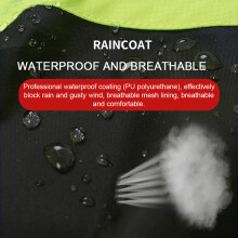 Cycle Raincoat & Pants Set Women Men Reflective Green XL Waterproof Windbreaker