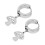 1 Pair Stainless Steel Punk Style Ear Studs Jewelry (Silver) 4