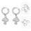 1 Pair Stainless Steel Punk Style Ear Studs Jewelry (Silver) 3