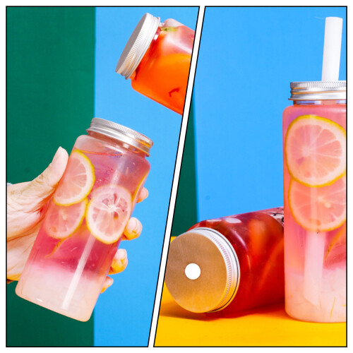 10Pcs Pet Plastic Bottles For Beverages Disposable 2