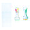 2 Sets Nail Art Stampers With Printed Heads Portable Manicure Tools 3