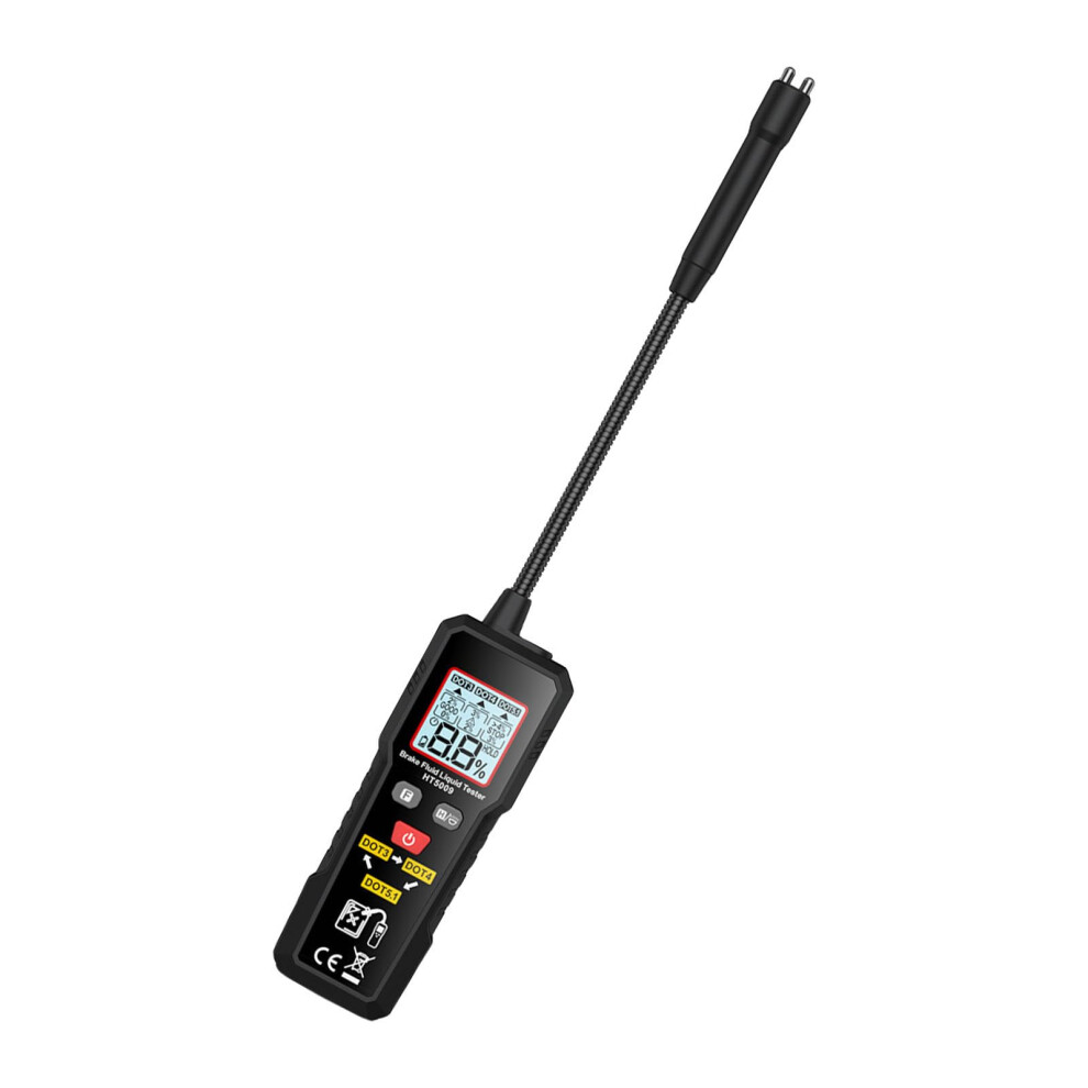 Vehicle Brake Fluid Water Content Tester With Led Indicators Handheld Digital Moisture Meter For Automotive Maintenance 9393856184477