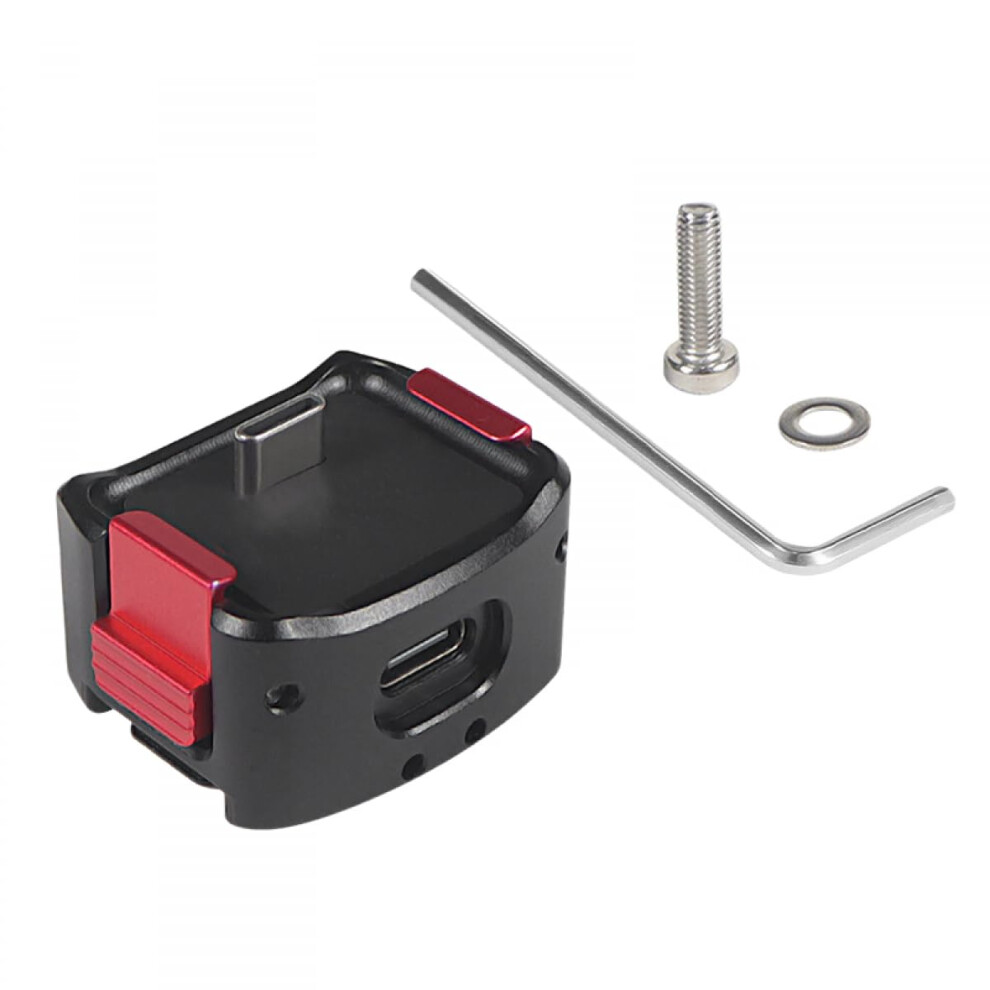 Magnetic Quick Release Base For Dji Pocket3 Two Card Quick Release Charging Expansion Adapter Module Accessory Black 9354506149567