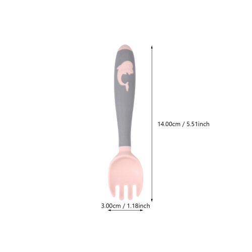 2 Sets Safe Baby Tableware With Anti-Skid Spoon And Fork 1