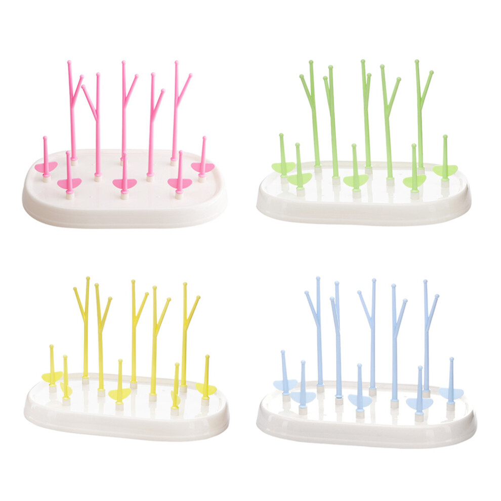 Baby Bottle Dryer Stand Safe Plastic Bottle Rack For Drying Blue Artibetter