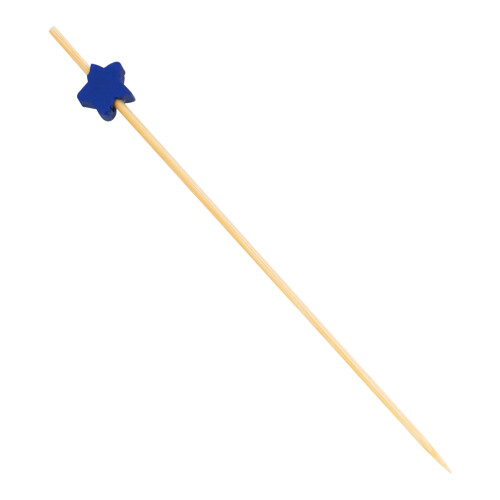 100Pcs Star Design Bamboo Fruit Picks For Party Drinks And Food 2