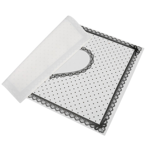 Lace Dot Pattern Silicone Nail Mat Manicure Tool (White) 1