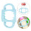 Baby Bottle Handle Grip Silicone Sleeve Sky Blue Anti Breakage 10