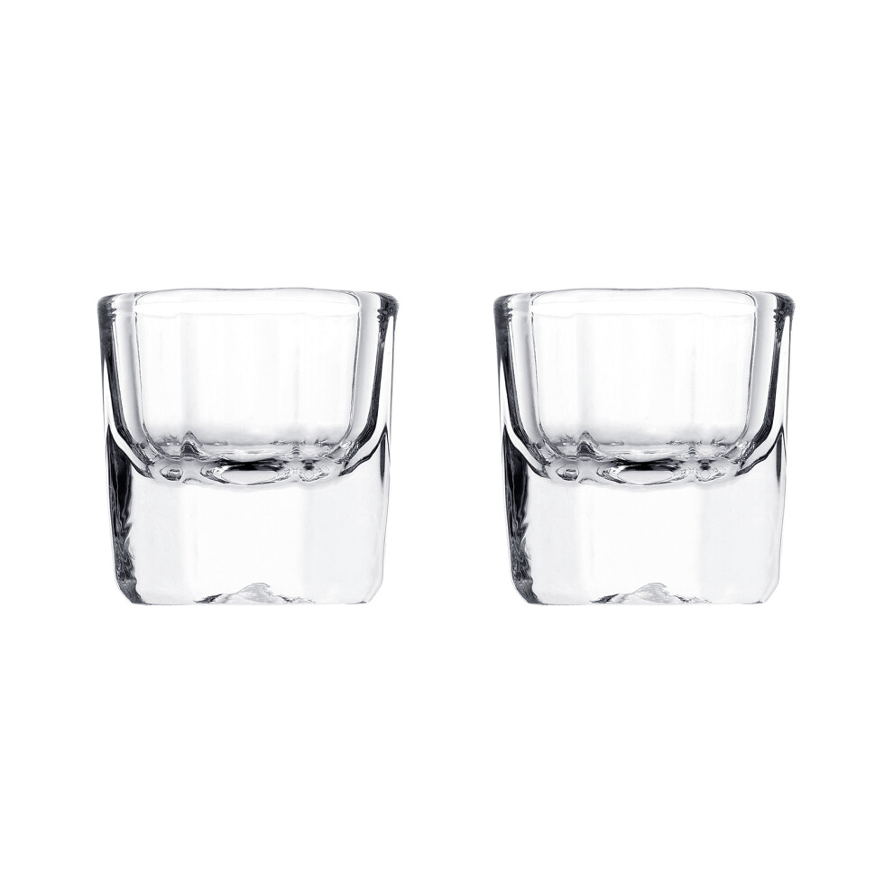 Aboofan 2Pcs Manicure Glass Crystal Cups Liquid Holder Tint Bowl Nail Tool