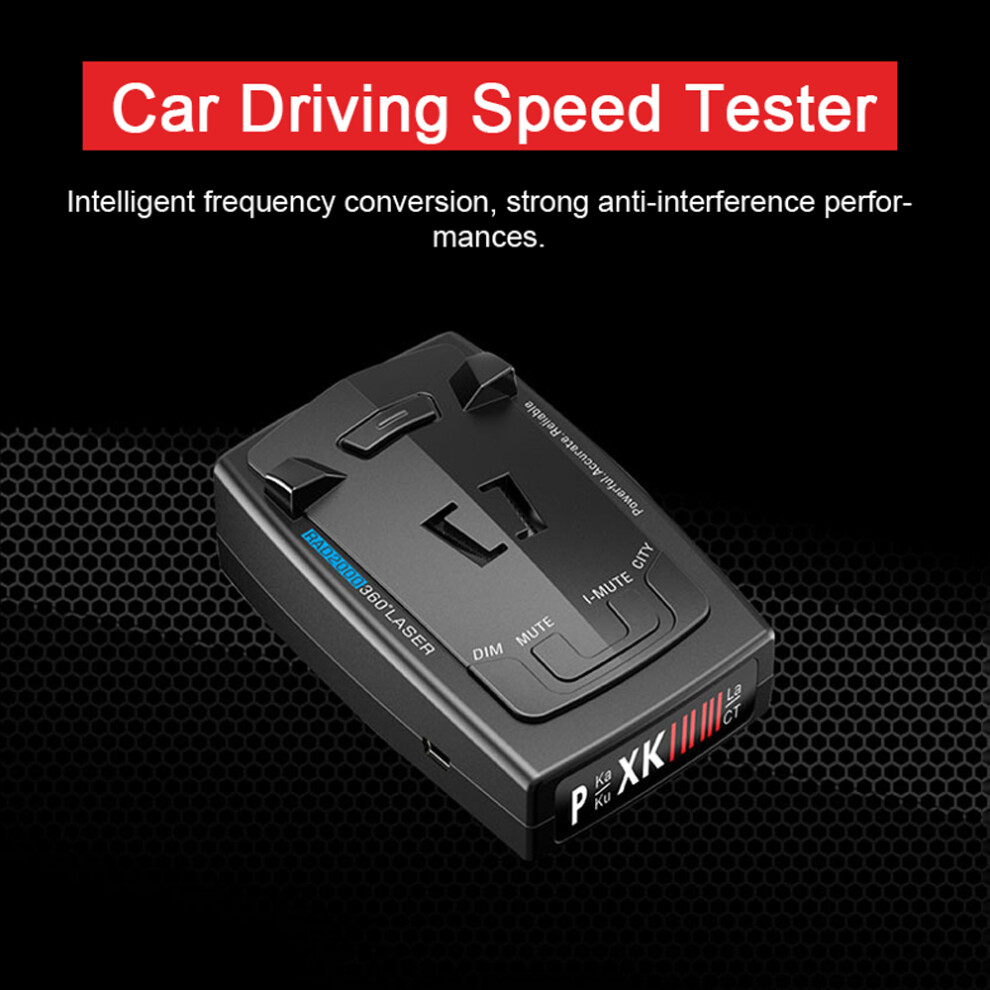 Portable Speed Measurement Device With Real-Time Multi-Mode Alerts Black 4361352121871