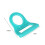 3Pcs Plastic Water Bottle Handle Portable Holding Ring Sky Blue 2
