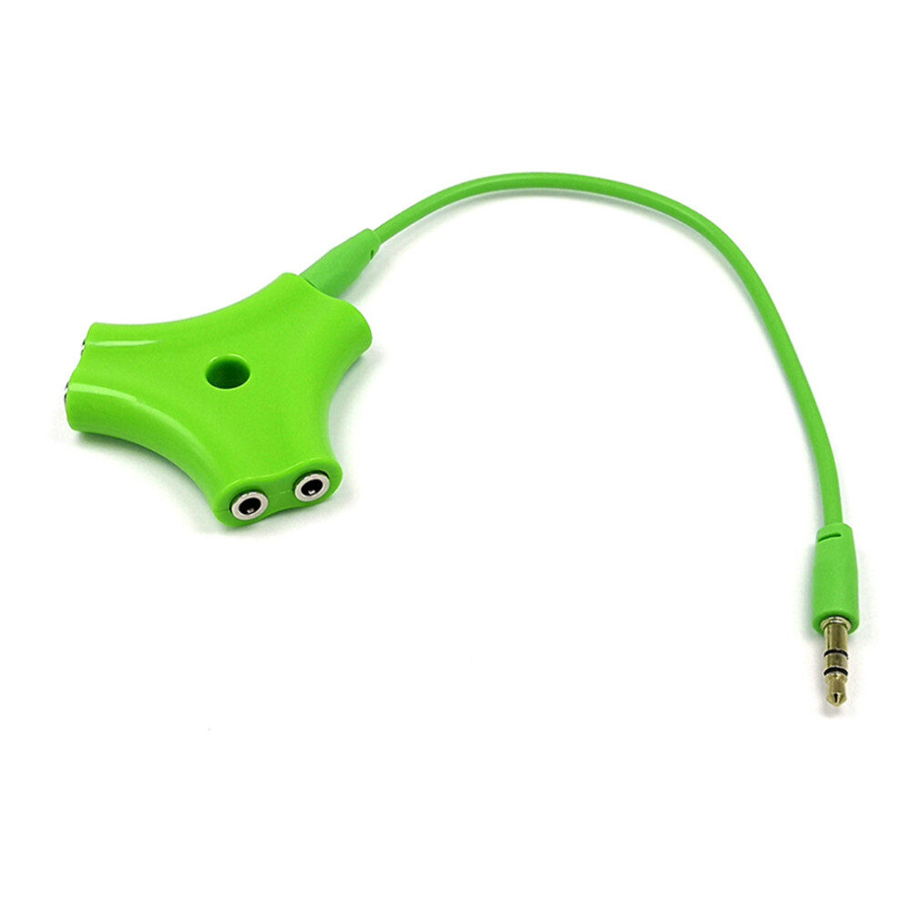 1 To 5 3.5Mm Headset Audio Splitter With 1 Meter Cable Green 3354132051759