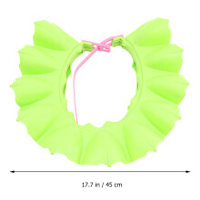 Baby Shower Waterproof Ear Protector Adjustable Hair Washing Hat Green