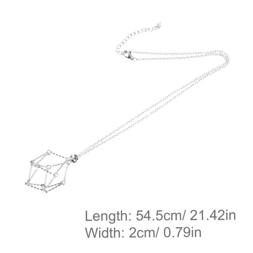 Crystal Stone Holder Stainless Steel Adjustable Necklace Cord 1