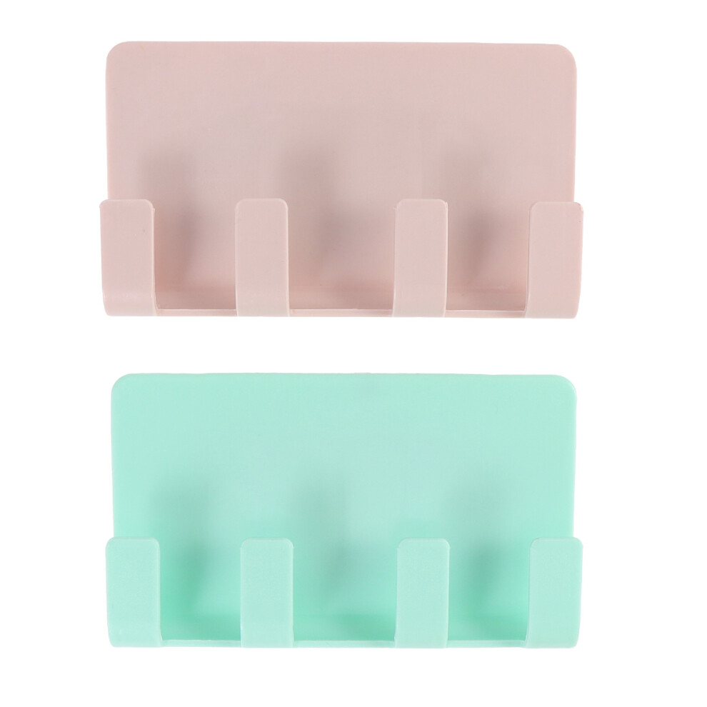 2Pcs Adhesive Wall Mounted Phone Tablet Holder With Towel Clip 3354132085723
