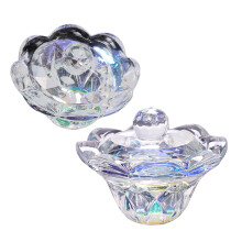 2Pcs Clear Glass Dappen Dish Cups For Nail Art Acrylic