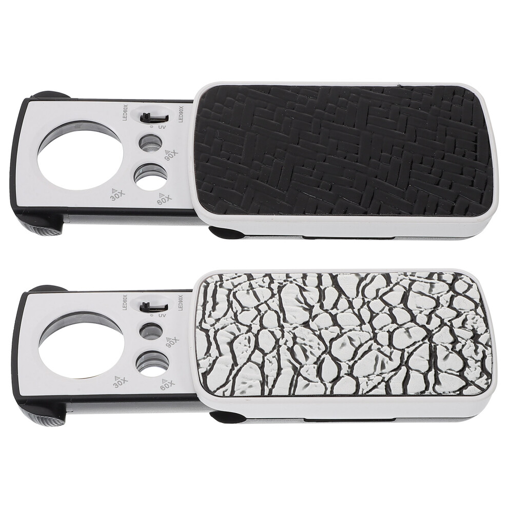 Vaguelly 2Pcs Jewelry Magnifier With Led Illumination For Gems